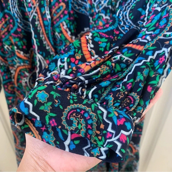 Maeve by Anthropologie Maplewood Neon multicolor Dress Paisley XS - Picture 6 of 9